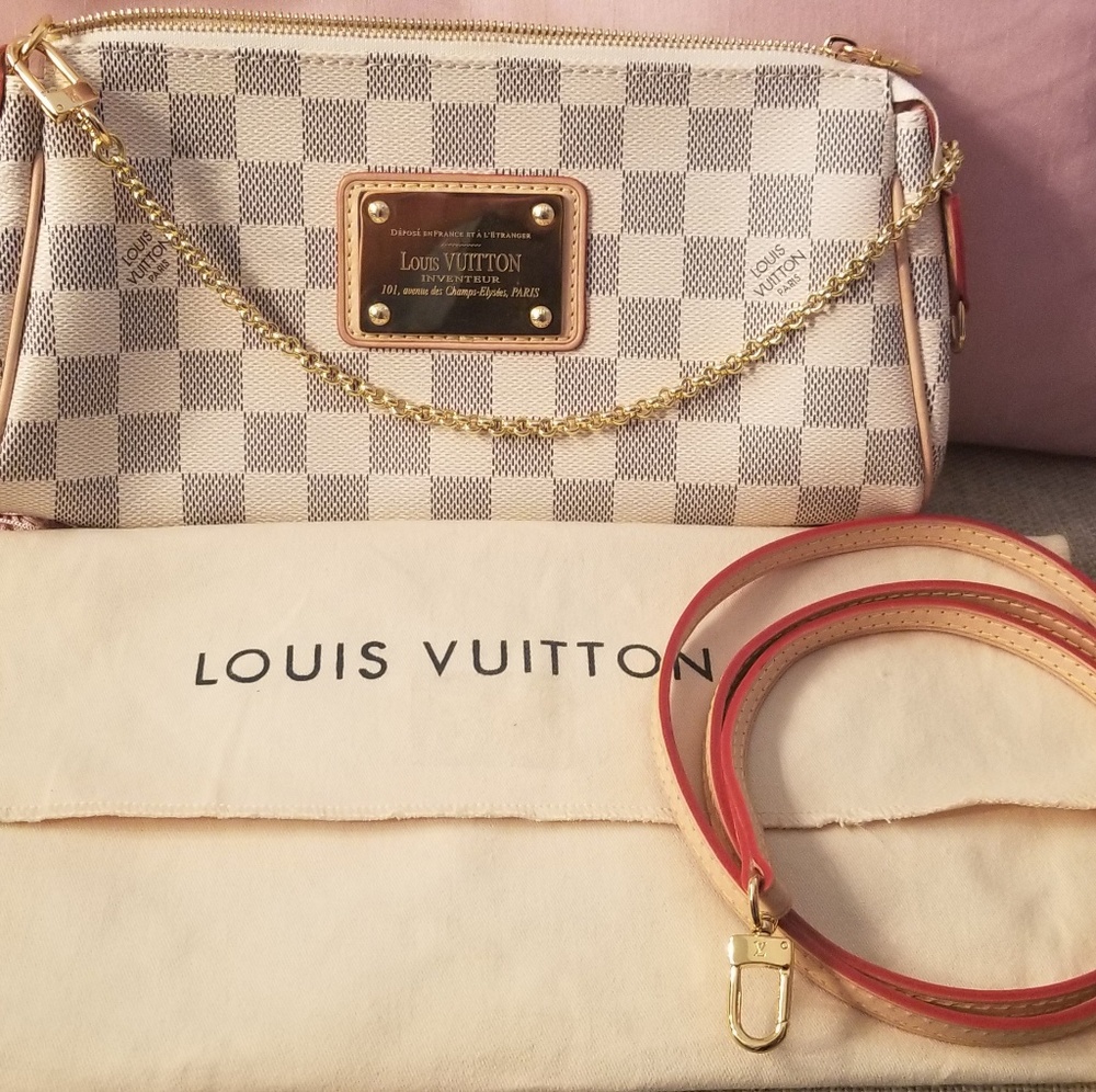 Louis Vuitton Damier Azur Eva Clutch Bag